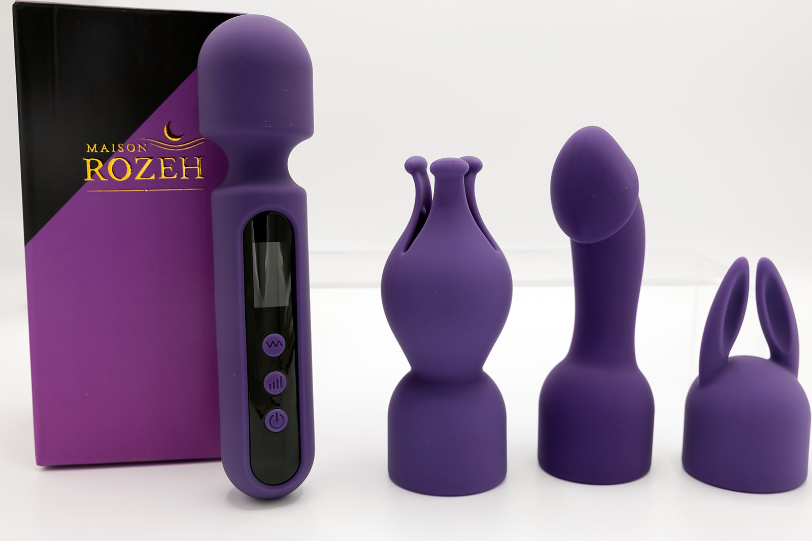 Maison Rozeh's Wand Vibrator Kit with 3 interchangeable attachments