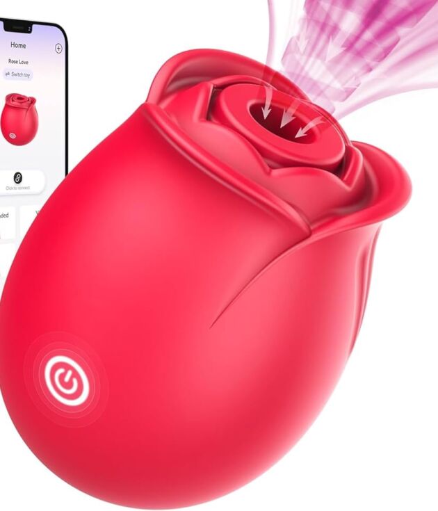 Maison Rozeh Rose Suction Vibrator – Upgraded Adult Toy with 5 Suction & Vibrating Modes