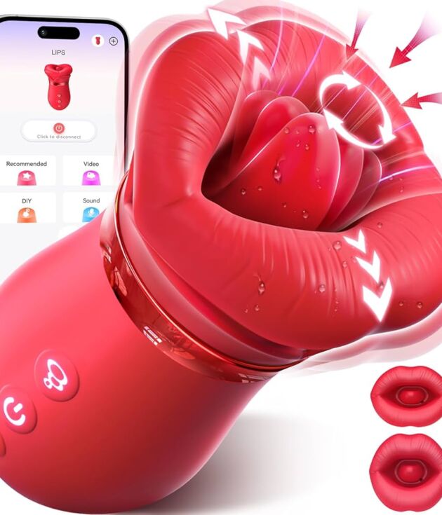 Maison Rozeh 5-in-1 Mouth Suction Rose Vibrator